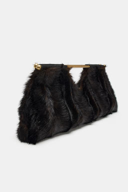 FAUX FUR CLUTCH BAG - Zara фото 3