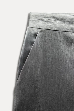 CREASED-EFFECT SHIMMERY TROUSERS - Zara фото 5