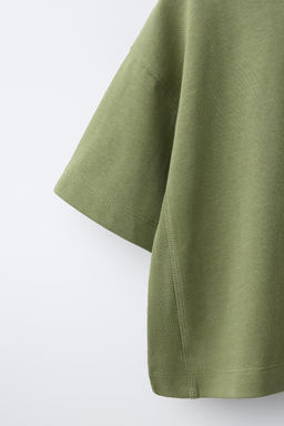 CAMISETA LISA HEAVY JERSEY / Khaki - Zara фото 4