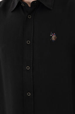 Мужская черная рубашка с длинным рукавом - U.s. polo assn фото 14