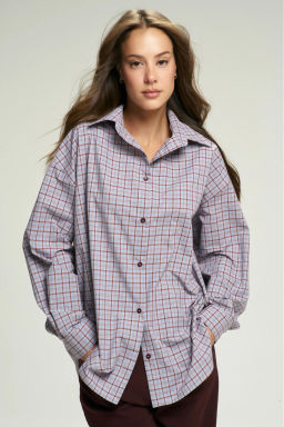 Рубашка Classic в клетку Blue&Wine - Erist store фото 2