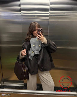 Зимняя утепленная дубленка