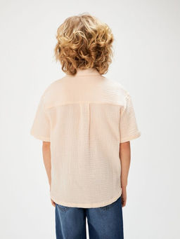 ACOOLA / Сорочка верхняя детская для мальчиков Andresi крем  фото 4