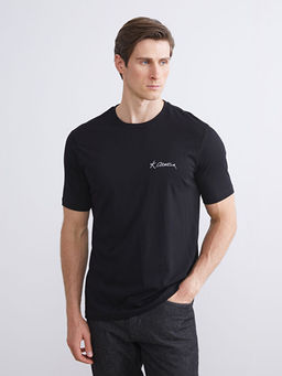 Bisiklet Yaka Atat?rk ?mzas? Bask?l? Erkek Ti??rt