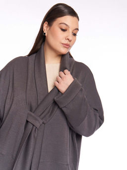 Кардиган с шалевым воротником KA02608GRY23