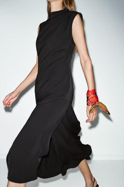 ASYMMETRIC MIDI DRESS - Zara фото 6