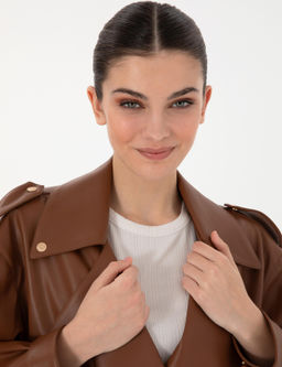 Kahverengi Crop Top Mont