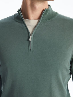 Dik Yaka Uzun Kollu Erkek Triko Kazak