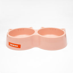 Миска двойная фигурная 28145 см, бежевая - Пижон фото 2