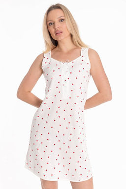 Сорочка М325376мк молочный/красный