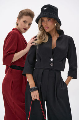 Короткий пиджак Джуди (чёрный) - Эльза фото 10