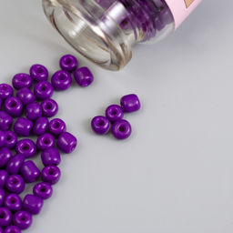 Бисер круглый 6/0 в бутылочке «Глубокий фиолетовый», 2×20 г, набор 2 шт.