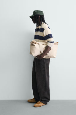 POLO PUNTO RAYAS IRREGULARES / Marino