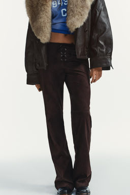 FLARE TROUSERS WITH TIE DETAIL