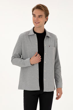 Erkek Gri _rme G_mlek Sepette S_rpriz _ndirim