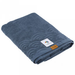Полотенце махровое "Волна" 70х140см, хлопок 100%, стальной синий (Китай)