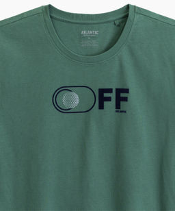 ATLANTIC NMP-395 Пижама мужская Off сосново-зеленый + темно-синий  фото 4