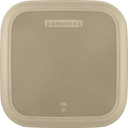 Корзина для хранения Keeplex Дождь с ручками 19л квадратная бежевый топаз KL141811005