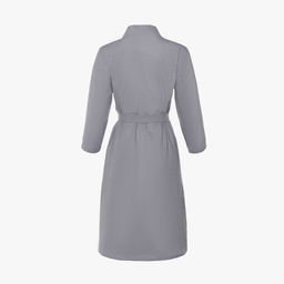 Халат вафельный женский Экономь и Я рукав 3/4, размер 54-56, серый, 100% хлопок, 200 г/м²