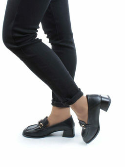 03-PDG196-1 BLACK Лоферы женские (натуральная кожа) - Фабричный китай фото 3