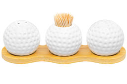 Вазочка под зубочистки + набор для специй 2 пр. 19,5*7*6 см 75 мл Сфера на деревянной подставке - Elan gallery фото 12