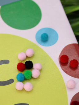 Картина из помпонов на подрамнике Draw Me! Sun, (20 х 20 см)