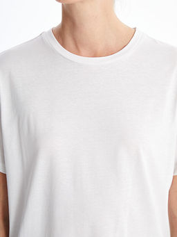 Bisiklet Yaka D?z K?sa Kollu Kad?n Ti??rt