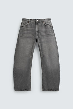 JEANS RELAXED BARREL FIT / Gris - Zara фото 8