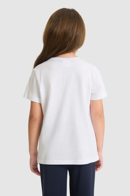 K_z _ocuk Beyaz Fit Bisiklet Yaka Basic Ti__rt - U.s. polo assn фото 5