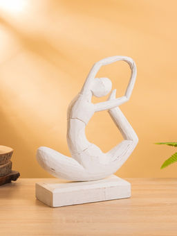 Сувенир «Йога», 25×10×35 см, дерево, белый