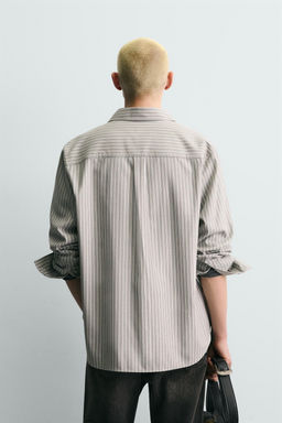 Рубашка Relaxed Fit Rayas серая