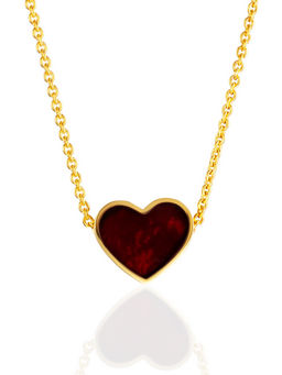 Позолоченное двухстороннее колье-цепочка Монако с сердечком