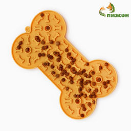 Коврик для лизания на присосках 18.511.5 см, жёлтый - Пижон фото 2