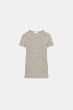CAMISETA MANGA CORTA RANGL?N / Beige vigor? - Zara фото 4