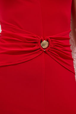 TRENDYOLMILLA Siyah Aksesuar Detayl? Orme Uzun S?k Abiye & Mezuniyet Elbise TPRSS25AE00088  фото 3