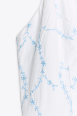 EMBROIDERED POPLIN DRESS - Zara фото 8