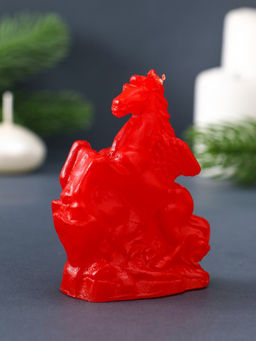 Цена за 2 шт. Свеча декоративная «Лошадка-Пегас» 3.5×6.5×8 см, красный