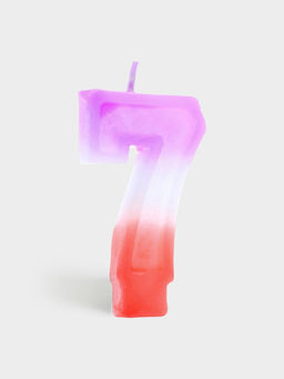 Цена за 10 шт. Свеча цифра для торта «7», 8×3.75×1 см