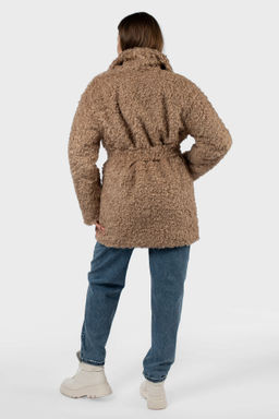 02-3160 Пальто женское утепленное (пояс) - El podio фото 7