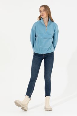 Женская синяя толстовка стоя - U.s. polo assn фото 3