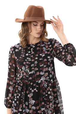 Платье NIKVA н801-7 листья мультиколор  фото 3