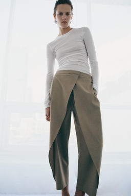 ZW COLLECTION WRAP FRONT TROUSERS