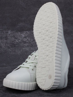 05-PDA175-5 LT. GREEN Кроссовки женские (натуральная кожа)