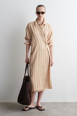 VESTIDO CAMISERO MIDI CRUZADO - H&m фото 2