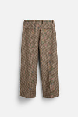 CHECK TROUSERS WITH PLEATS - Zara фото 7