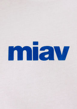 Miav Bask?l? Beyaz Tisort - Mavi фото 7