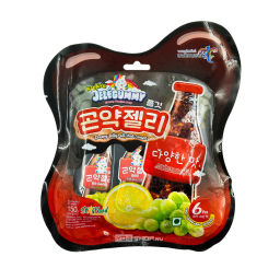 Желе жевательное конняку со вкусами колы, лимона, муската (Cola Pack) JeleGummy KioKio Star Food, Индонезия, 150 г Акция