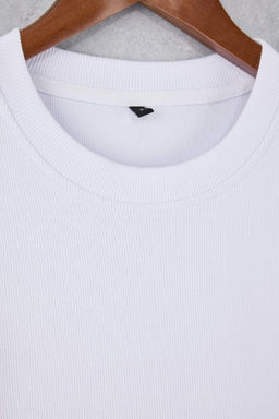 Siyah Regular/Normal Kesim Dokulu Kaskorse Basic T-Shirt TMNSS26TS00002 - Trendyolmilla фото 4