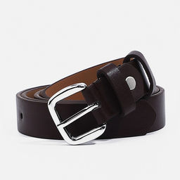 Ремень женский, ширина 2,5 см, винт, пряжка металл, цвет коричневый