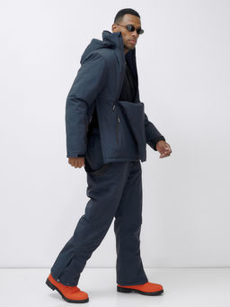 Горнолыжный костюм анорак мужской зимний темно-серого цвета 389TC - Leifensh фото 21